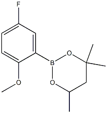 2-(5-Fluoro-2-methoxyphenyl)-4,4,6-trimethyl-1,3,2-dioxaborinane 结构式