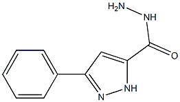 3-苯基-1H-吡唑-5-羧肼 结构式