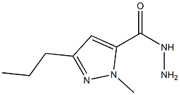 1-甲基-3-丙基-1H-吡唑-5-酰肼 结构式