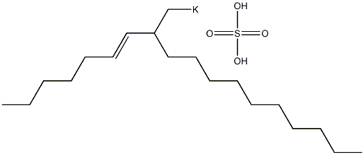 Sulfuric acid 2-(1-heptenyl)dodecyl=potassium ester salt 结构式