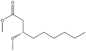 [S,(+)]-3-Methoxynonanoic acid methyl ester 结构式