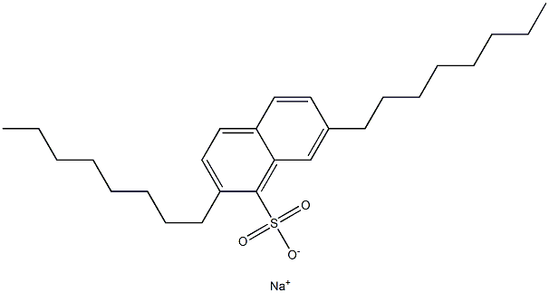 2,7-Dioctyl-1-naphthalenesulfonic acid sodium salt 结构式