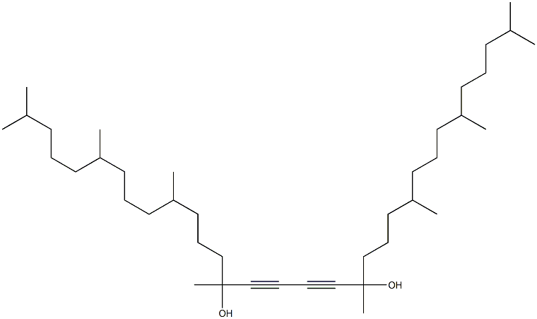 2,6,10,14,19,23,27,31-Octamethyl-14,19-dihydroxy-15,17-dotriacontadiyne 结构式