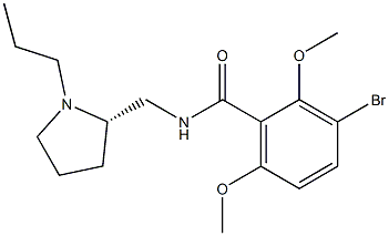 3-Bromo-N-[[(2S)-1-propyl-2-pyrrolidinyl]methyl]-2,6-dimethoxybenzamide 结构式