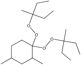 2,4-Dimethyl-1,1-bis(1-ethyl-1-methylpropylperoxy)cyclohexane 结构式