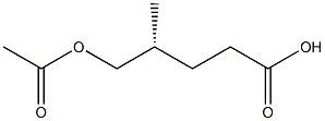 [R,(+)]-5-Acetyloxy-4-methylvaleric acid 结构式