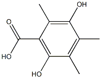 3,6-Dihydroxy-2,4,5-trimethylbenzoic acid 结构式