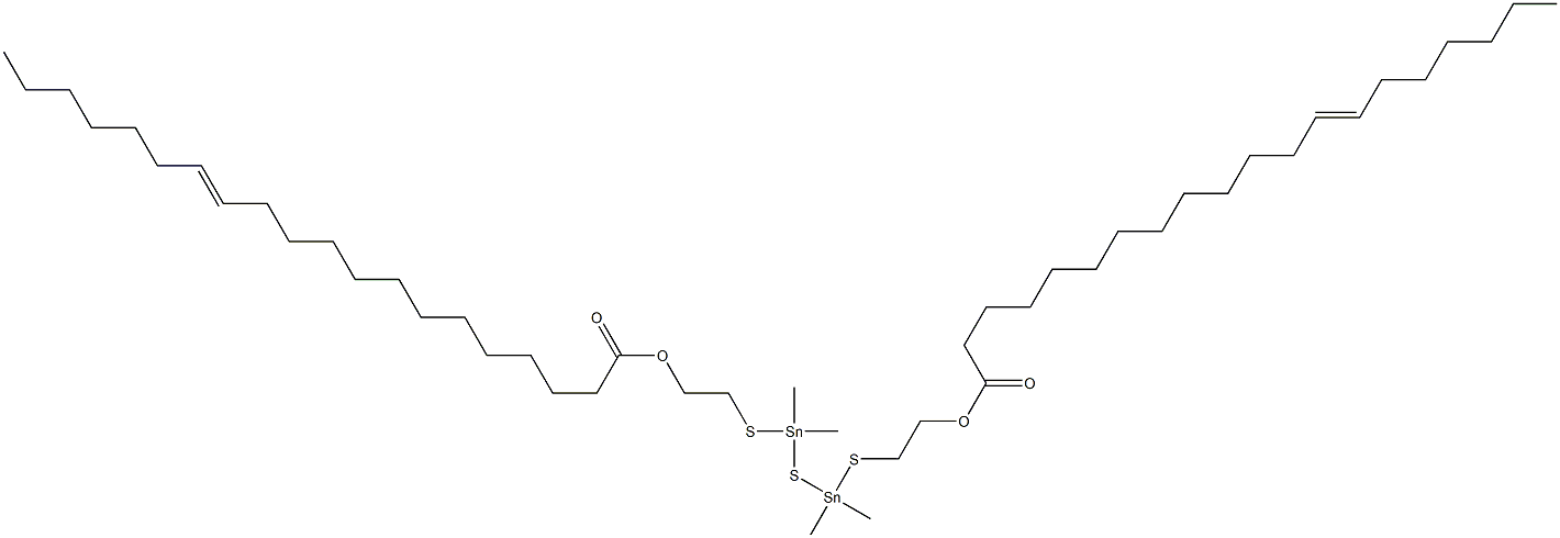 Bis[dimethyl[[2-(12-nonadecenylcarbonyloxy)ethyl]thio]stannyl] sulfide 结构式
