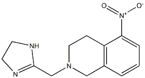 2-[[(1,2,3,4-Tetrahydro-5-nitroisoquinolin)-2-yl]methyl]-4,5-dihydro-1H-imidazole 结构式