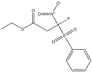 3-Phenylsulfonyl-3-fluoro-3-nitropropionic acid ethyl ester 结构式