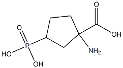 1-Amino-3-phosphonocyclopentane-1-carboxylic acid 结构式