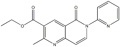 6-(2-Pyridyl)-2-methyl-5-oxo-5,6-dihydro-1,6-naphthyridine-3-carboxylic acid ethyl ester 结构式