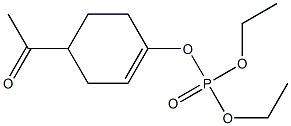 Phosphoric acid diethyl 4-acetyl-1-cyclohexenyl ester 结构式