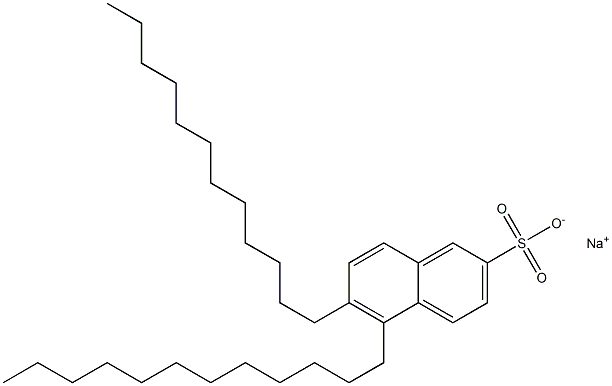 5,6-Didodecyl-2-naphthalenesulfonic acid sodium salt 结构式