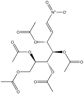 1-(Nitromethylene)-2-O,3-O,4-O,5-O,6-O-pentaacetyl-1-deoxy-D-mannitol 结构式