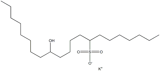 13-Hydroxyhenicosane-8-sulfonic acid potassium salt 结构式