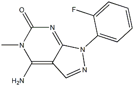 4-Amino-1-(2-fluorophenyl)-5-methyl-1H-pyrazolo[3,4-d]pyrimidin-6(5H)-one 结构式