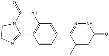 8-[(2,3,4,5-Tetrahydro-5-methyl-3-oxopyridazin)-6-yl]-2,3-dihydroimidazo[1,2-c]quinazolin-5(6H)-one 结构式