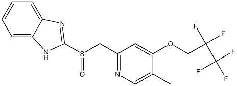 2-[[[4-(2,2,3,3,3-Pentafluoropropoxy)-5-methylpyridin-2-yl]methyl]sulfinyl]-1H-benzimidazole 结构式