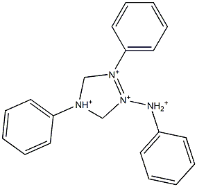 3,5-Dihydro-1,4-diphenyl-2-anilino-4H-1,2,4-triazole-1,2-diium 结构式