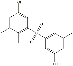 3,3'-Dihydroxy-5,5',6-trimethyl[sulfonylbisbenzene] 结构式