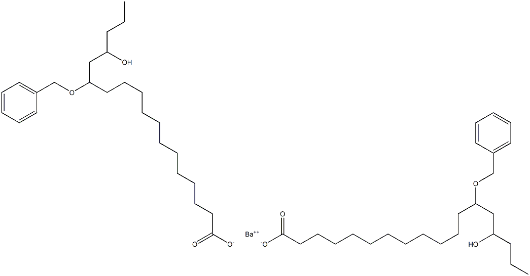 Bis(13-benzyloxy-15-hydroxystearic acid)barium salt 结构式