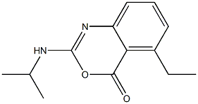 2-Isopropylamino-5-ethyl-4H-3,1-benzoxazin-4-one 结构式
