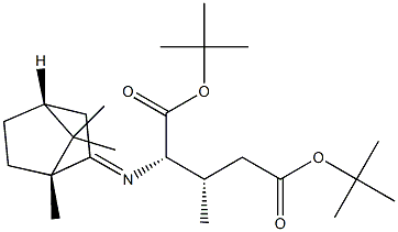 (2S,3S)-2-[[(1R,4R)-Bornan-2-ylidene]amino]-3-methylglutaric acid 1-tert-butyl 5-tert-butyl ester 结构式