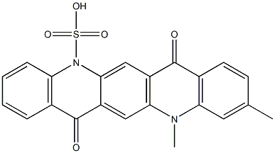5,7,12,14-Tetrahydro-10,12-dimethyl-7,14-dioxoquino[2,3-b]acridine-5-sulfonic acid 结构式