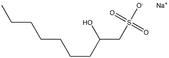 2-Hydroxynonane-1-sulfonic acid sodium salt 结构式