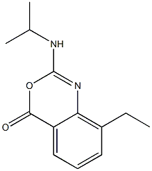 2-Isopropylamino-8-ethyl-4H-3,1-benzoxazin-4-one 结构式