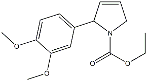 2-(3,4-Dimethoxyphenyl)-3-pyrroline-1-carboxylic acid ethyl ester 结构式