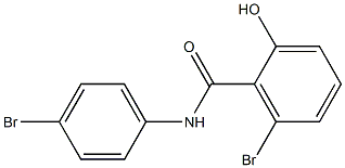 4',6-Dibromo-2-hydroxybenzanilide 结构式