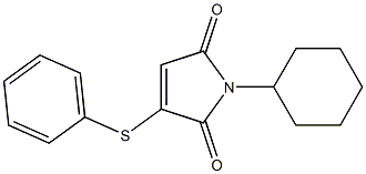 2-Phenylthio-N-cyclohexylmaleimide 结构式