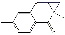 1,1a-Dihydro-4,7a-dimethylbenzo[b]cyclopropa[e]pyran-7(7aH)-one 结构式