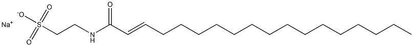 N-(2-Octadecenoyl)taurine sodium salt 结构式