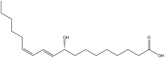 [10E,12Z,R,(-)]-9-Hydroxy-10,12-octadecadienoic acid 结构式