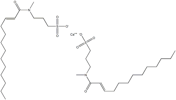 Bis[3-[N-(2-tridecenoyl)-N-methylamino]-1-propanesulfonic acid]calcium salt 结构式