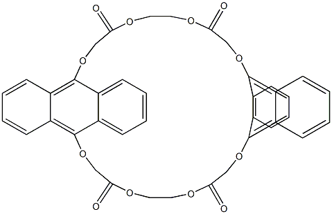 9,10-[(9,10-Anthracenediyl)bis(oxymethylenecarbonyloxyethyleneoxycarbonylmethyleneoxy)]anthracene 结构式