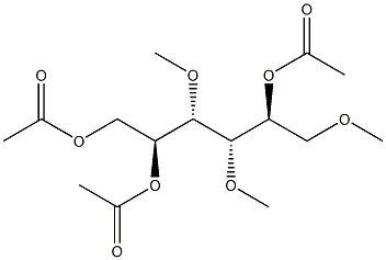 1-O,2-O,5-O-Triacetyl-3-O,4-O,6-O-trimethyl-L-mannitol 结构式