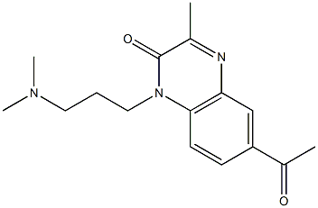 6-Acetyl-1-[3-(dimethylamino)propyl]-3-methyl-2(1H)-quinoxalinone 结构式