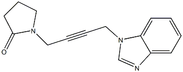 1-[4-(1H-Benzimidazol-1-yl)-2-butynyl]pyrrolidin-2-one 结构式
