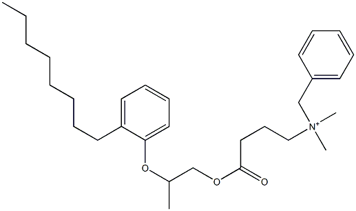 N,N-Dimethyl-N-benzyl-N-[3-[[2-(2-octylphenyloxy)propyl]oxycarbonyl]propyl]aminium 结构式