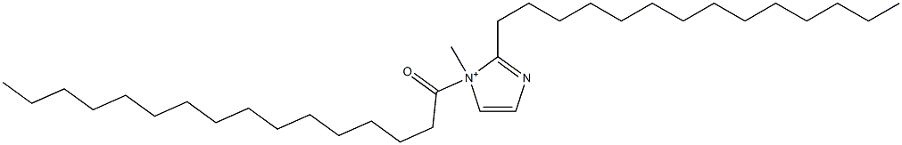 1-Methyl-1-hexadecanoyl-2-tetradecyl-1H-imidazol-1-ium 结构式