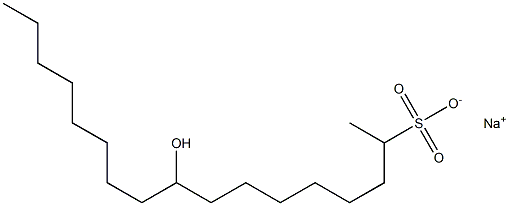9-Hydroxyheptadecane-2-sulfonic acid sodium salt 结构式