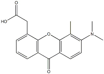 6-Dimethylamino-5-methyl-9-oxo-9H-xanthene-4-acetic acid 结构式