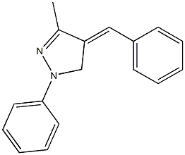 1-Phenyl-3-methyl-4,5-dihydro-4-benzylidene-1H-pyrazole 结构式