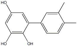 3',4'-Dimethyl-1,1'-biphenyl-2,3,5-triol 结构式