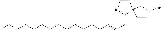 1-Ethyl-2-(2-hexadecenyl)-1-(2-hydroxyethyl)-4-imidazoline-1-ium 结构式