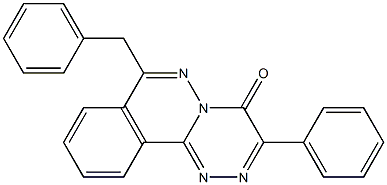 7-Benzyl-3-phenyl-4H-[1,2,4]triazino[3,4-a]phthalazin-4-one 结构式